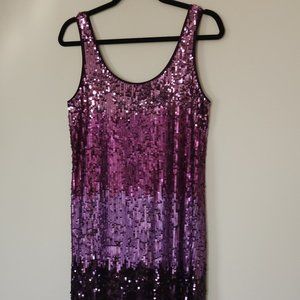 🌟 Express Purple Sequin Party Dress - Size Small